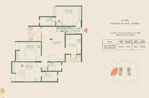 Rahul Downtown 3 bhk